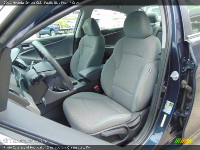 Pacific Blue Pearl / Gray 2011 Hyundai Sonata GLS