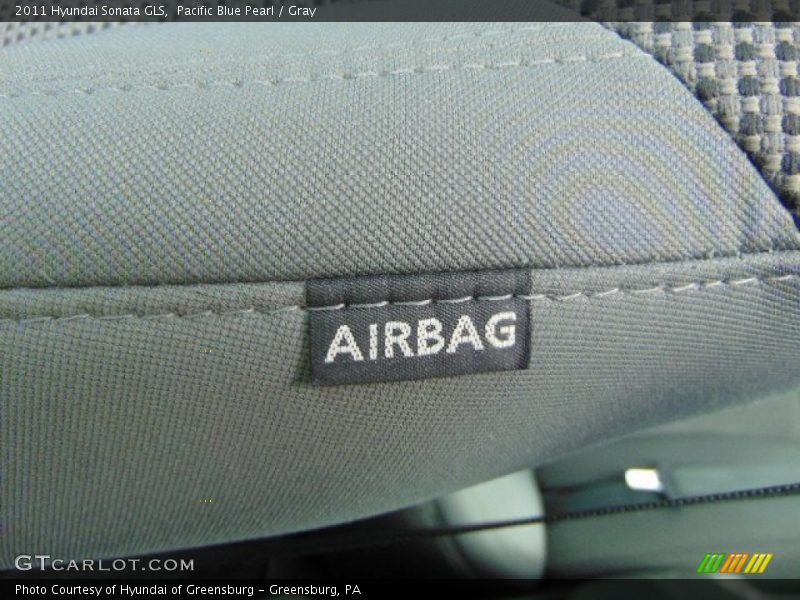 Pacific Blue Pearl / Gray 2011 Hyundai Sonata GLS