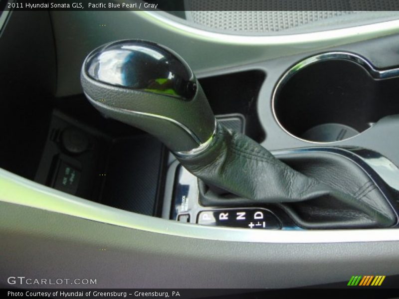 Pacific Blue Pearl / Gray 2011 Hyundai Sonata GLS