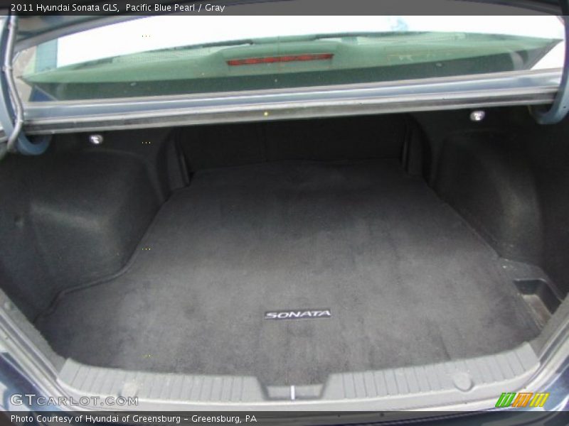 Pacific Blue Pearl / Gray 2011 Hyundai Sonata GLS