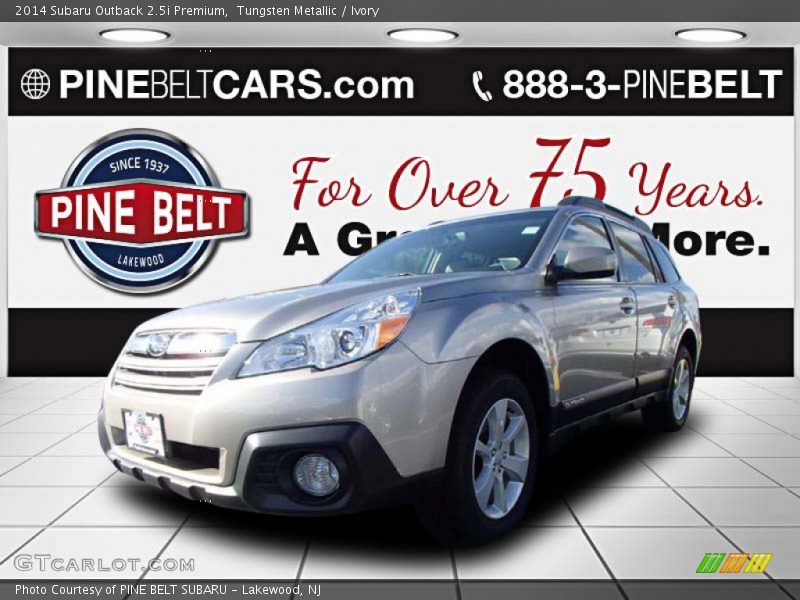 Tungsten Metallic / Ivory 2014 Subaru Outback 2.5i Premium