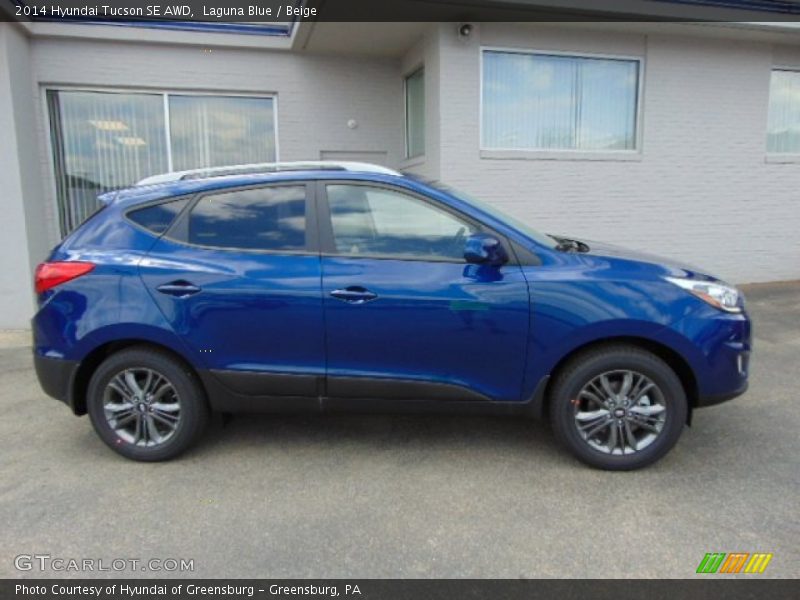 Laguna Blue / Beige 2014 Hyundai Tucson SE AWD