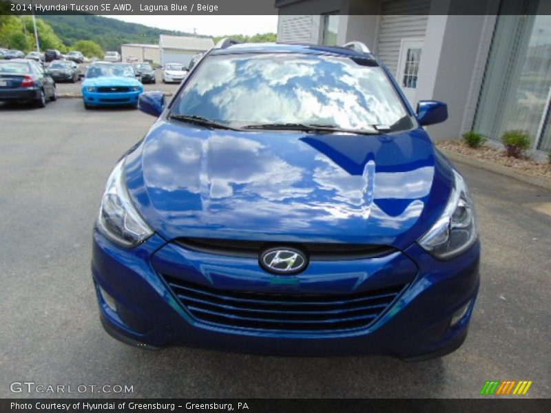 Laguna Blue / Beige 2014 Hyundai Tucson SE AWD