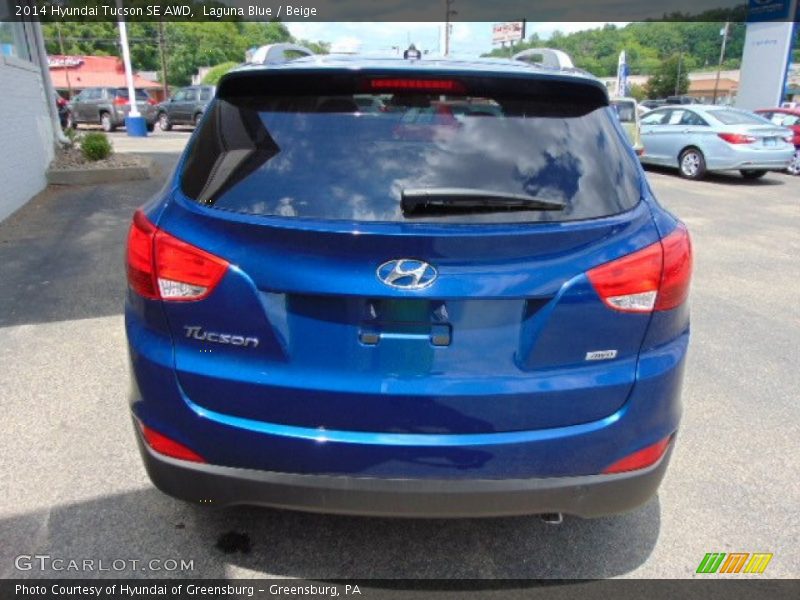 Laguna Blue / Beige 2014 Hyundai Tucson SE AWD