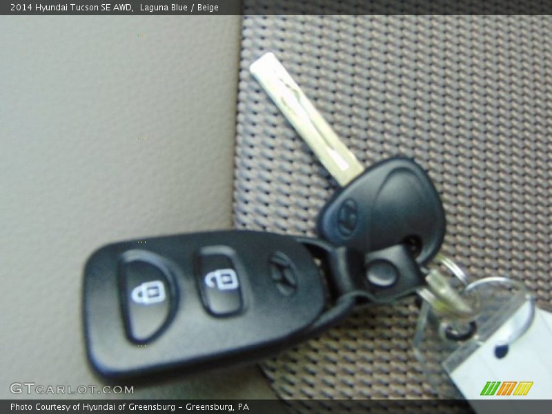 Laguna Blue / Beige 2014 Hyundai Tucson SE AWD