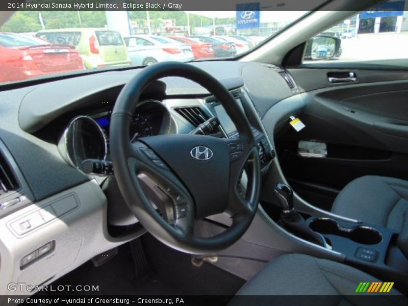 Eclipse Black / Gray 2014 Hyundai Sonata Hybrid Limited
