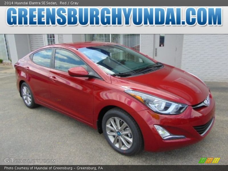 Red / Gray 2014 Hyundai Elantra SE Sedan
