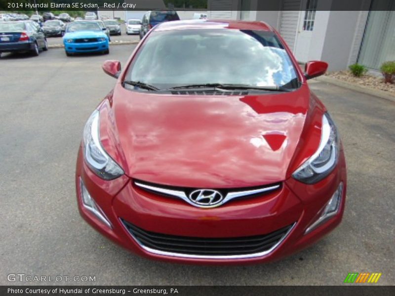 Red / Gray 2014 Hyundai Elantra SE Sedan
