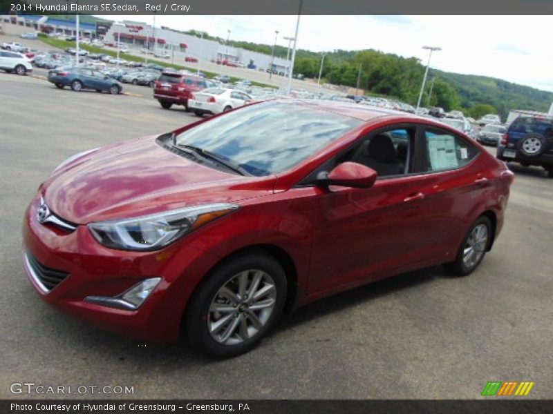 Red / Gray 2014 Hyundai Elantra SE Sedan