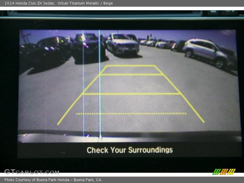 Urban Titanium Metallic / Beige 2014 Honda Civic EX Sedan