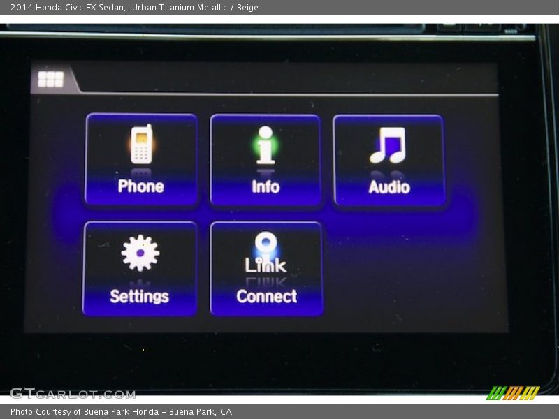 Urban Titanium Metallic / Beige 2014 Honda Civic EX Sedan