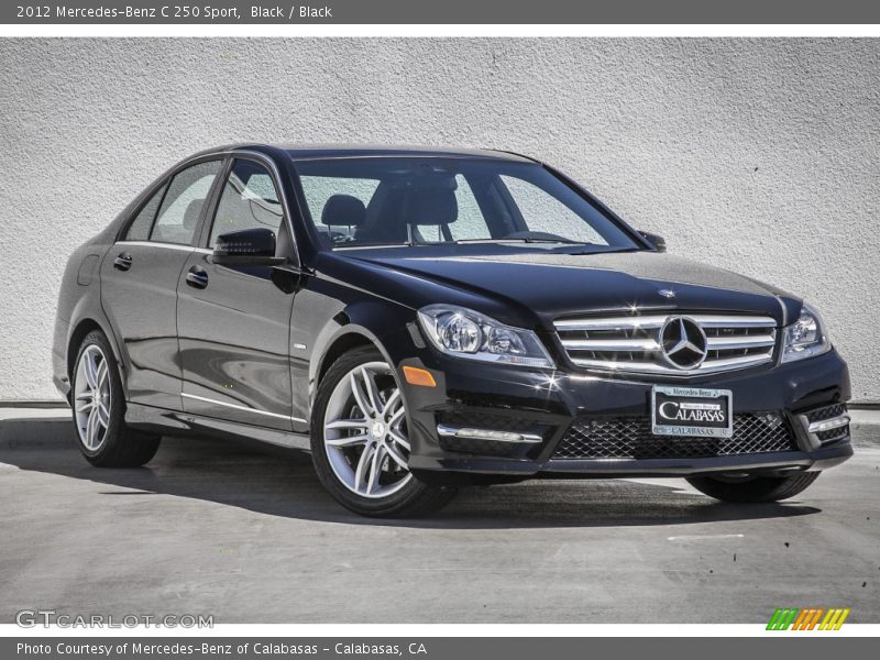 Black / Black 2012 Mercedes-Benz C 250 Sport