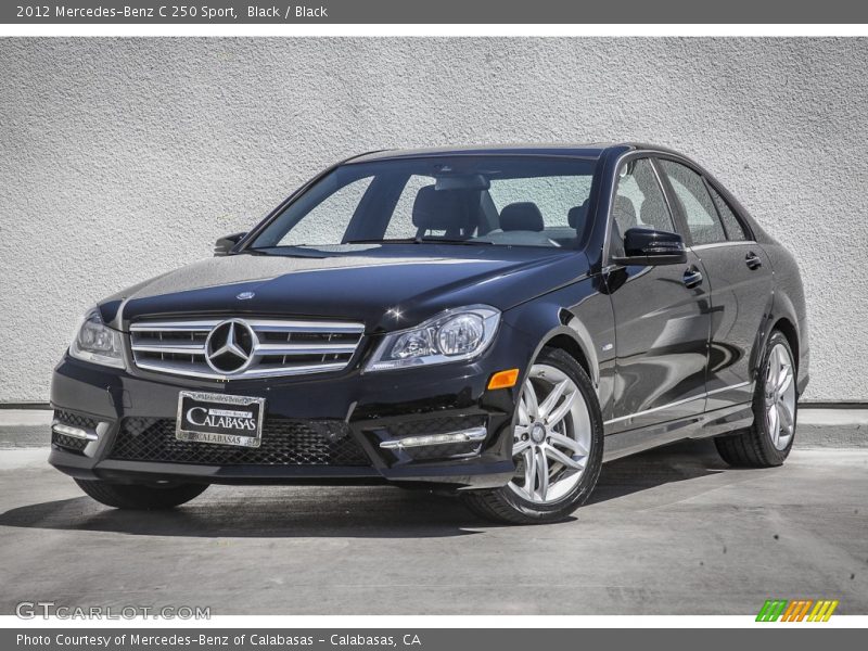 Black / Black 2012 Mercedes-Benz C 250 Sport