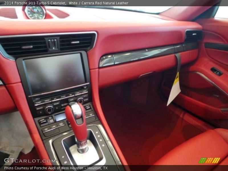White / Carrera Red Natural Leather 2014 Porsche 911 Turbo S Cabriolet