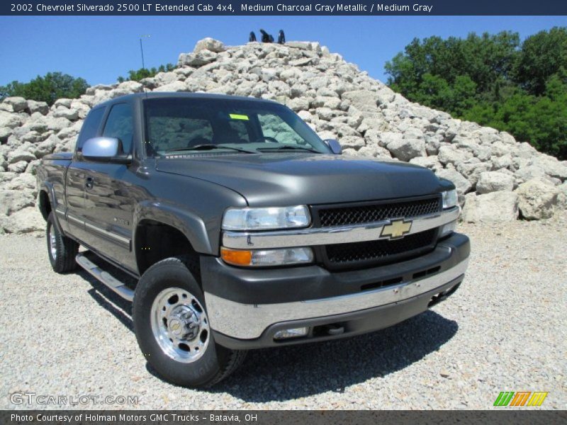Medium Charcoal Gray Metallic / Medium Gray 2002 Chevrolet Silverado 2500 LT Extended Cab 4x4