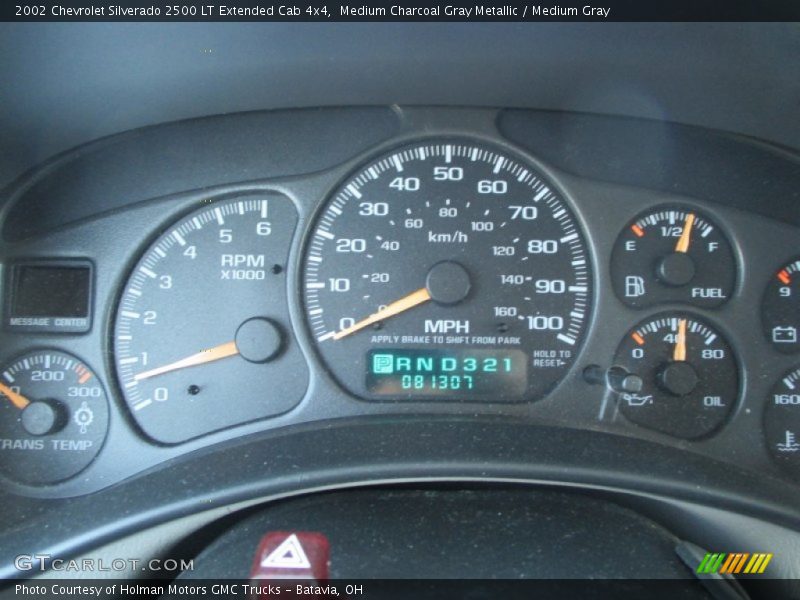 Medium Charcoal Gray Metallic / Medium Gray 2002 Chevrolet Silverado 2500 LT Extended Cab 4x4