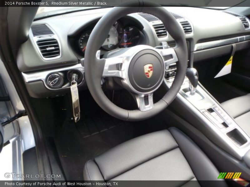 Rhodium Silver Metallic / Black 2014 Porsche Boxster S