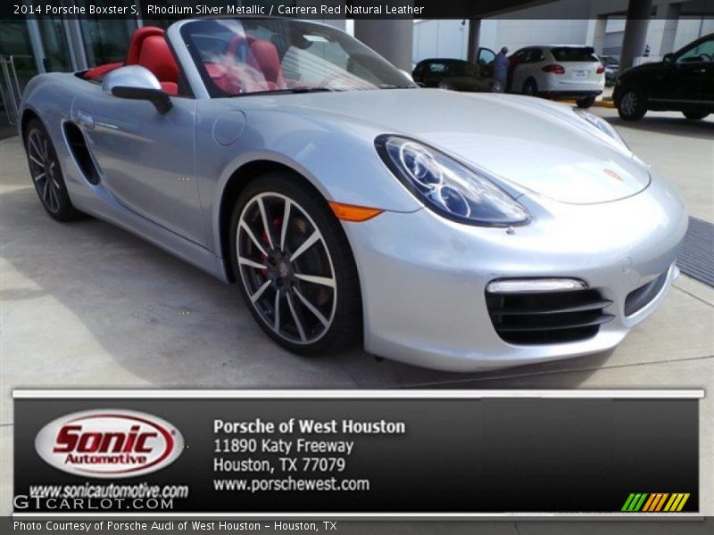 Rhodium Silver Metallic / Carrera Red Natural Leather 2014 Porsche Boxster S