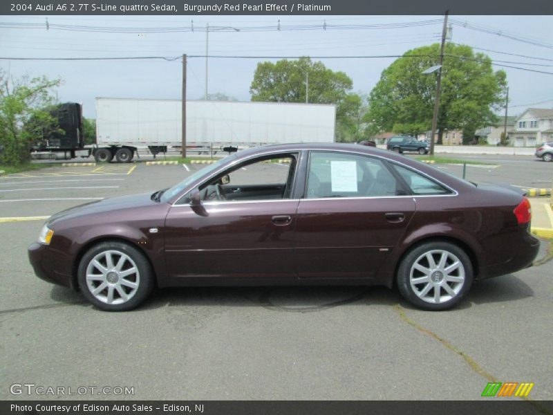 Burgundy Red Pearl Effect / Platinum 2004 Audi A6 2.7T S-Line quattro Sedan