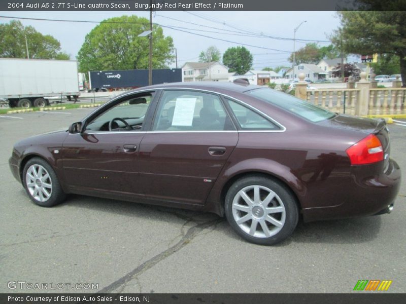 Burgundy Red Pearl Effect / Platinum 2004 Audi A6 2.7T S-Line quattro Sedan