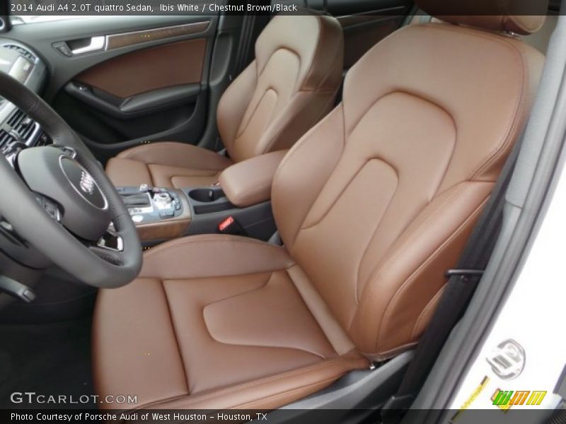 Ibis White / Chestnut Brown/Black 2014 Audi A4 2.0T quattro Sedan