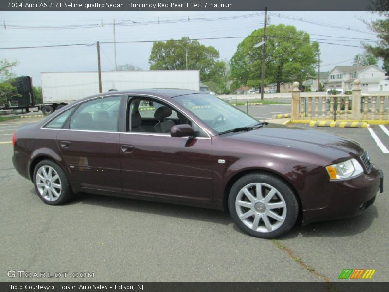 Burgundy Red Pearl Effect / Platinum 2004 Audi A6 2.7T S-Line quattro Sedan