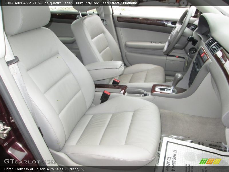 Burgundy Red Pearl Effect / Platinum 2004 Audi A6 2.7T S-Line quattro Sedan