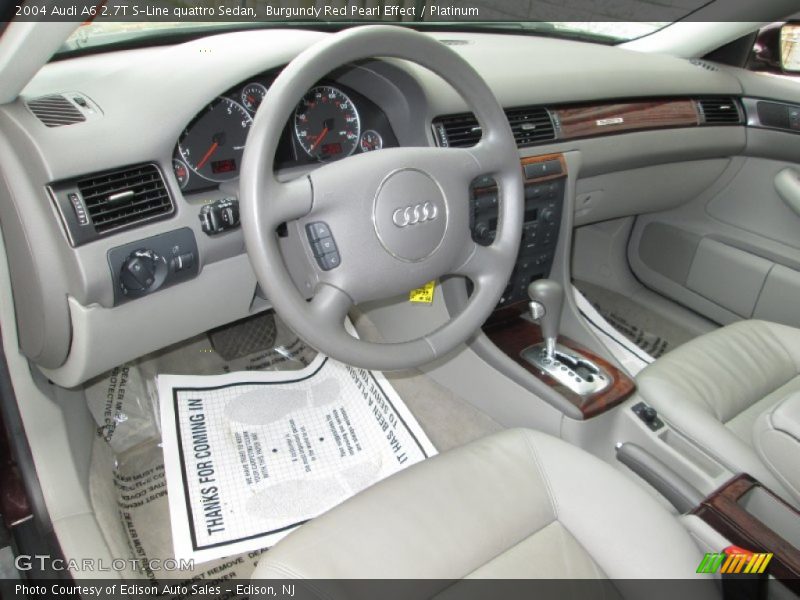 Burgundy Red Pearl Effect / Platinum 2004 Audi A6 2.7T S-Line quattro Sedan