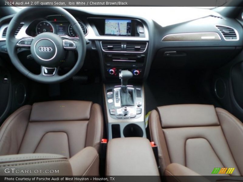 Ibis White / Chestnut Brown/Black 2014 Audi A4 2.0T quattro Sedan
