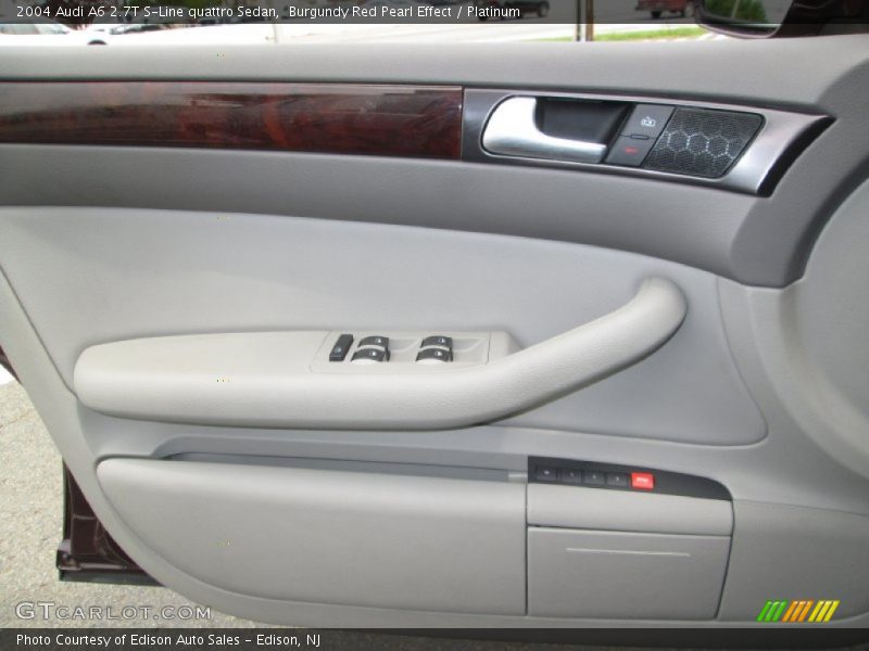 Burgundy Red Pearl Effect / Platinum 2004 Audi A6 2.7T S-Line quattro Sedan