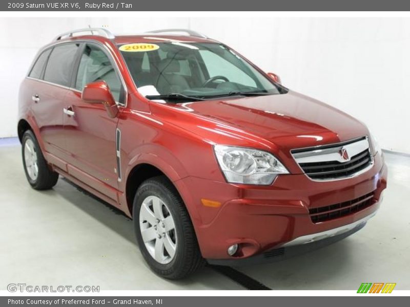 Ruby Red / Tan 2009 Saturn VUE XR V6