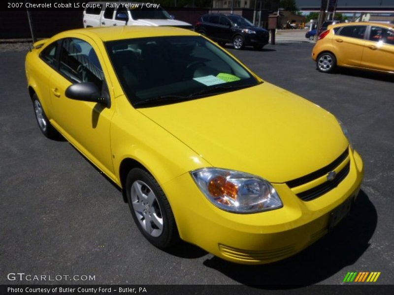 Rally Yellow / Gray 2007 Chevrolet Cobalt LS Coupe