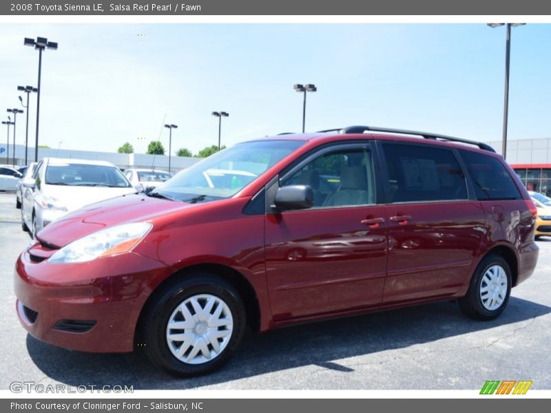 Salsa Red Pearl / Fawn 2008 Toyota Sienna LE