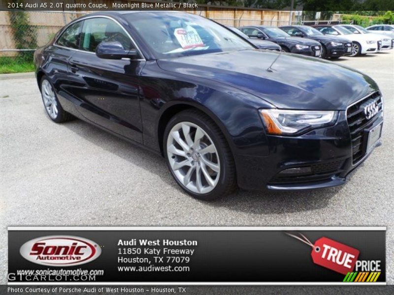 Moonlight Blue Metallic / Black 2014 Audi A5 2.0T quattro Coupe