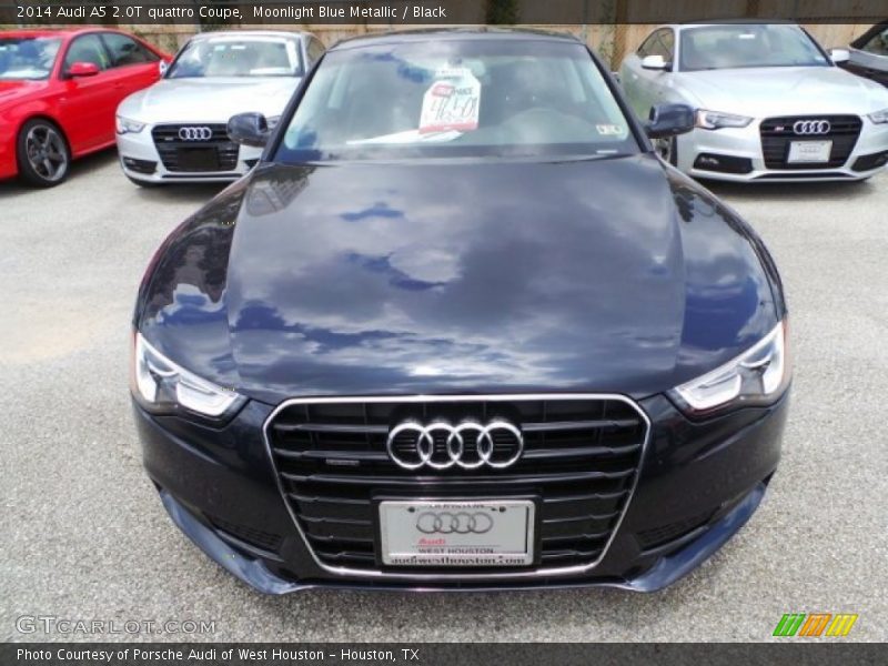 Moonlight Blue Metallic / Black 2014 Audi A5 2.0T quattro Coupe