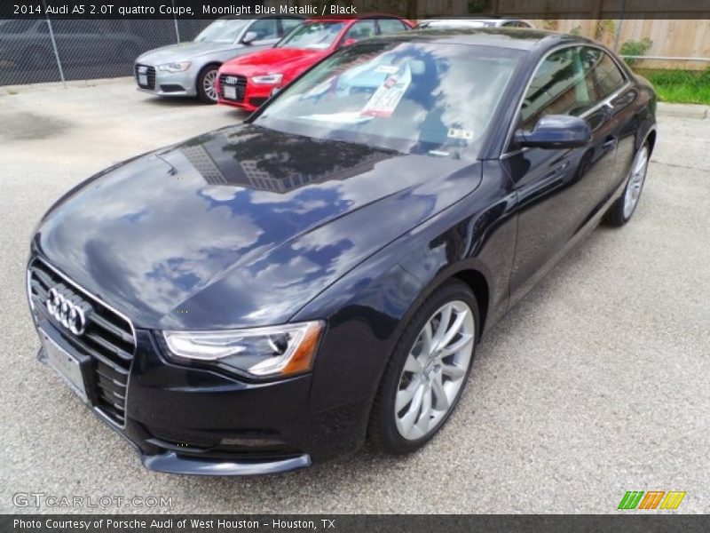 Moonlight Blue Metallic / Black 2014 Audi A5 2.0T quattro Coupe