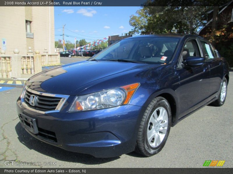 Royal Blue Pearl / Gray 2008 Honda Accord LX-P Sedan