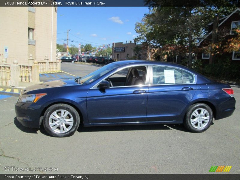 Royal Blue Pearl / Gray 2008 Honda Accord LX-P Sedan