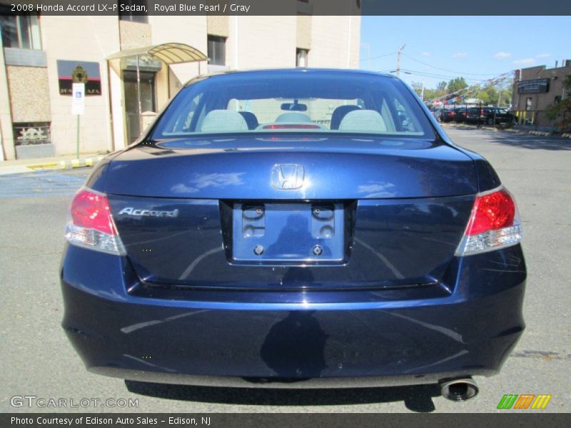 Royal Blue Pearl / Gray 2008 Honda Accord LX-P Sedan