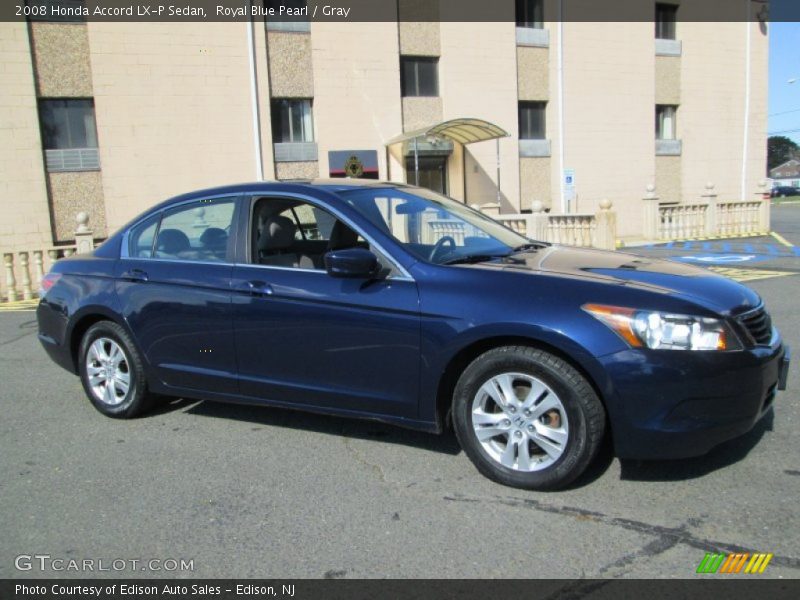 Royal Blue Pearl / Gray 2008 Honda Accord LX-P Sedan