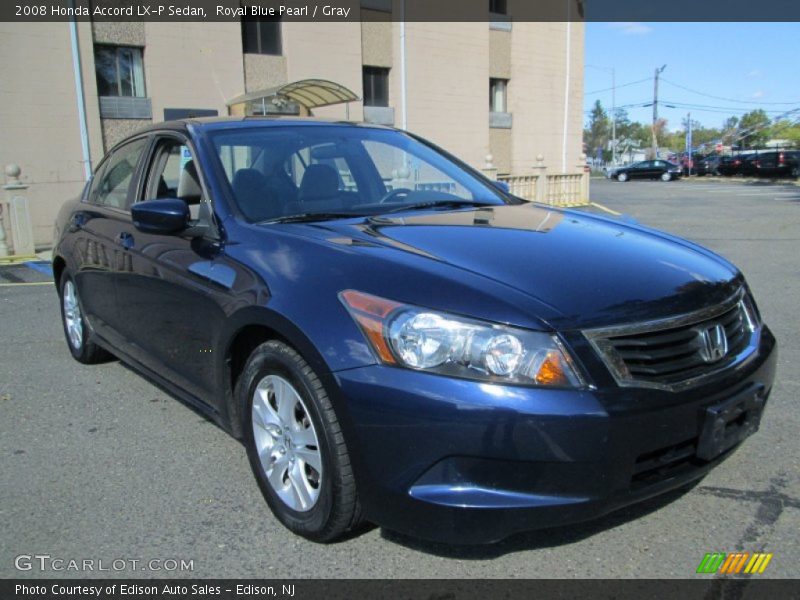 Royal Blue Pearl / Gray 2008 Honda Accord LX-P Sedan