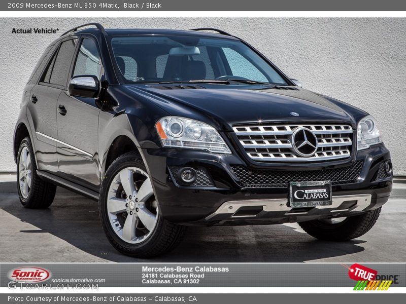Black / Black 2009 Mercedes-Benz ML 350 4Matic