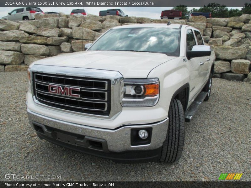 White Diamond Tricoat / Cocoa/Dune 2014 GMC Sierra 1500 SLT Crew Cab 4x4