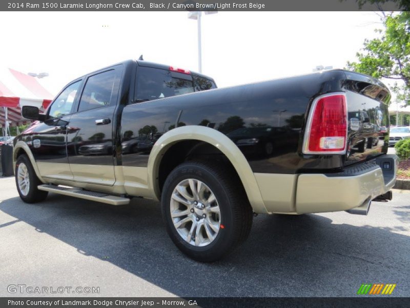 Black / Canyon Brown/Light Frost Beige 2014 Ram 1500 Laramie Longhorn Crew Cab