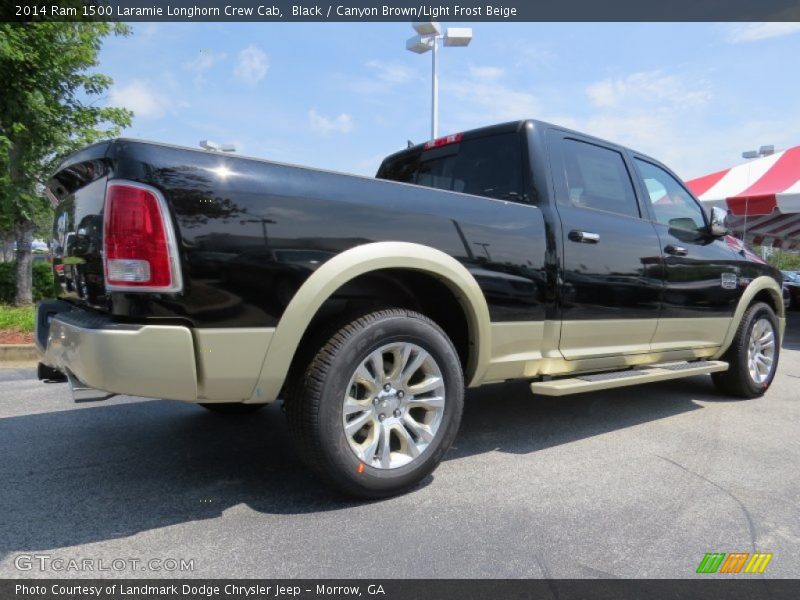 Black / Canyon Brown/Light Frost Beige 2014 Ram 1500 Laramie Longhorn Crew Cab