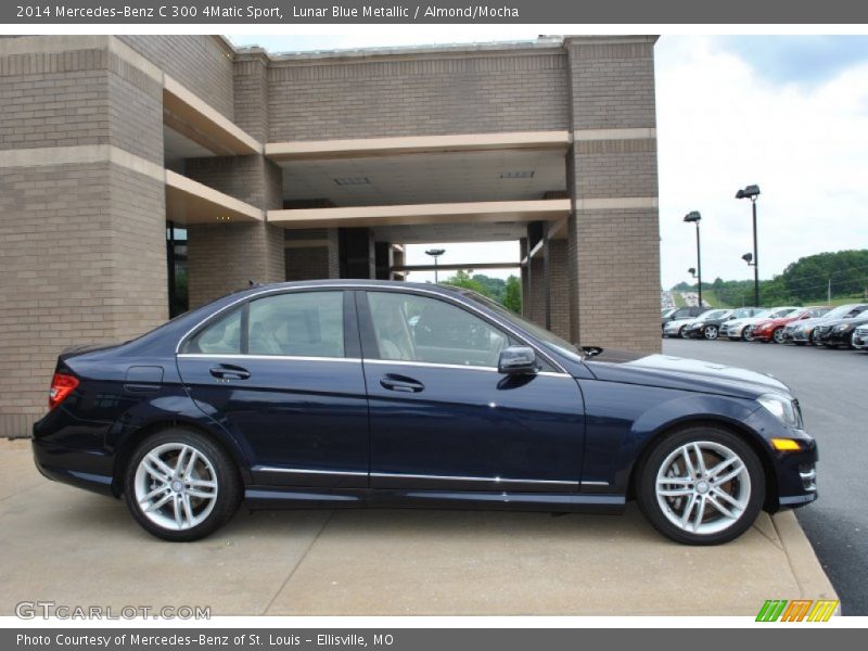 Lunar Blue Metallic / Almond/Mocha 2014 Mercedes-Benz C 300 4Matic Sport