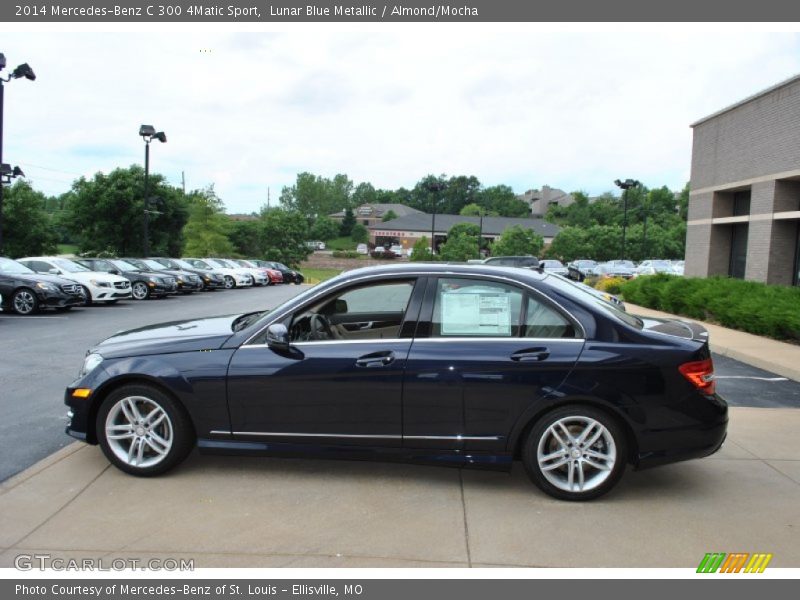 Lunar Blue Metallic / Almond/Mocha 2014 Mercedes-Benz C 300 4Matic Sport