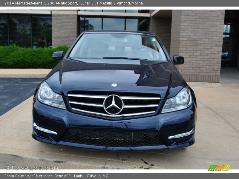 Lunar Blue Metallic / Almond/Mocha 2014 Mercedes-Benz C 300 4Matic Sport