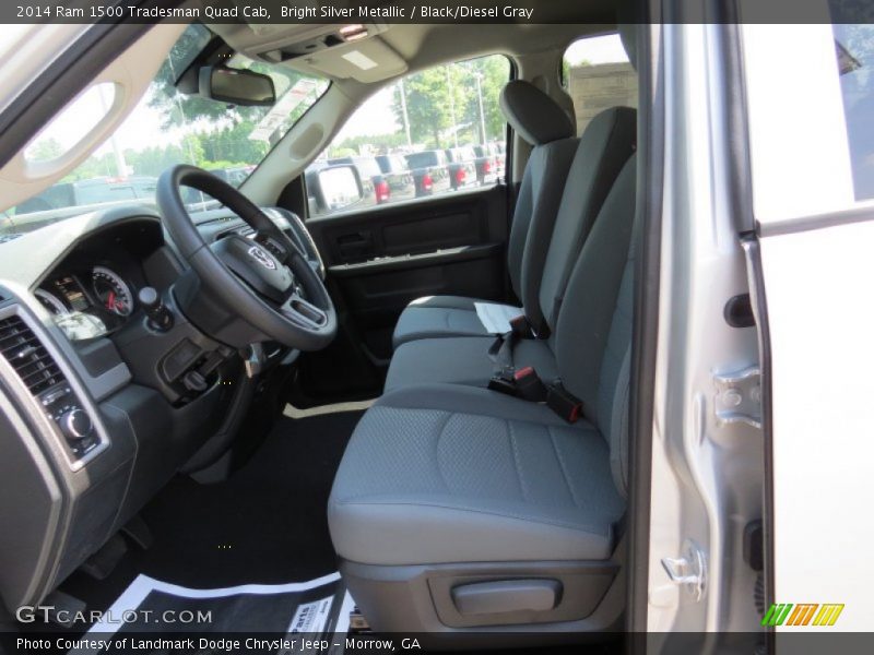 Bright Silver Metallic / Black/Diesel Gray 2014 Ram 1500 Tradesman Quad Cab