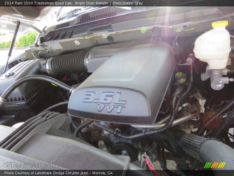 Bright Silver Metallic / Black/Diesel Gray 2014 Ram 1500 Tradesman Quad Cab